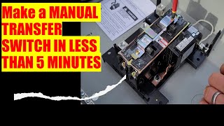 How to Build a Manual Transfer Switch in under 5 minutes how to build a generator transfer switch [upl. by Kingdon]