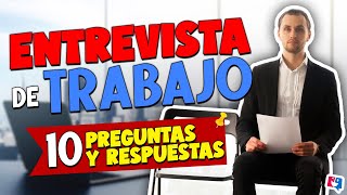 🥇ENTREVISTA de TRABAJO en INGLÉS 10 preguntas y respuestas [upl. by Atenahs]