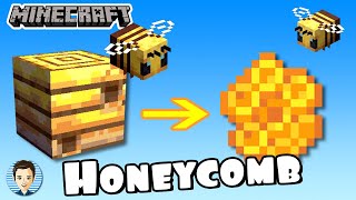 How to Get Honeycomb and Honey in Minecraft from Beehive Easy [upl. by Favrot]