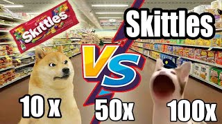 Skittles Meme Doge Vs Pop cat FasterMeme Mentom [upl. by Klockau852]