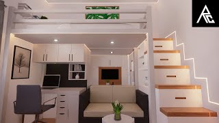 Minimalist Loft Bed Idea for Small Rooms [upl. by Zacks789]