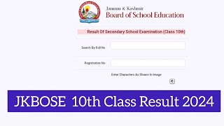 JKBOSE 10th Class Result 2024  Latest Update  Jammu amp Kashmir Division [upl. by Sauer9]