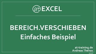 BEREICHVERSCHIEBEN in Excel am Beispiel erklärt [upl. by Cheshire]