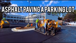 ASPHALT PAVING A PARKING LOT [upl. by Llecram]