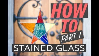 Stained Glass Tutorial Part 1 Drawing and glass cutting [upl. by Rosenblum]