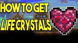 Terraria How to get life Crystals FAST AND EASY [upl. by Delilah]