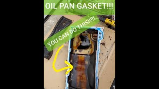 OIL PAN GASKET REPLACEMENT ESCALADE [upl. by Eirac]