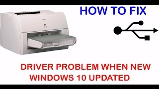 Fix Printer driver problem in Windows 10 Cannon LP1210 [upl. by Bushey481]