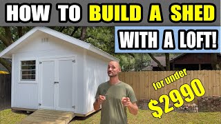 How to Build a Shed 12x12 with a Loft [upl. by Ynitsed]