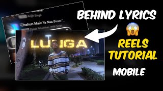 TRENDING REELS TUTORIAL BEHIND LYRICS  PRANAV PG [upl. by Aneema301]