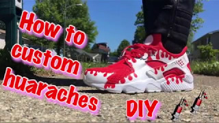 Custom Huaraches drip  Tutorial  DIY [upl. by Hedelman542]