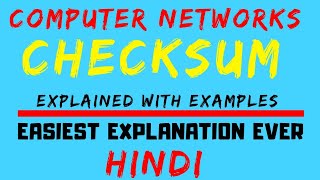 Checksum  Computer Networks Error Detection Method Explained with Examples in Hindi [upl. by Nerita]