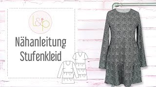 Nähanleitung lillesol Stufenkleid  ein Kleid mit Stufen aus Jersey nähen [upl. by Kcirdnekel259]