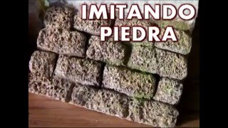 Pared de piedra en porexpan anime icopor [upl. by Uhthna]