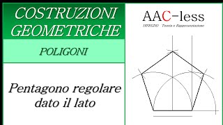 Pentagono  Poligoni regolari dato il lato [upl. by Ecnedac]