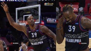 Dwight Howard shocks Sixers crowd after hits threepointer amp celebrates it like Melo😄 [upl. by Dnomsed]