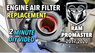 RAM ProMaster Van  Engine Air Filter Replacement  20142020 [upl. by Roose]