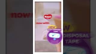 New Huggies Dry Pants with easy disposal tape for messfree disposal [upl. by Repinuj]