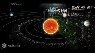 Augmented Reality Solar System  Created In UNITY 3D [upl. by Nolos]