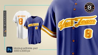 Baseball Jersey Mockup PSD  Download [upl. by Ennirak]