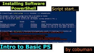 Installing Software through Power Shell Intro to powershell scripts [upl. by Atiuqat339]