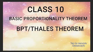 BASIC proportionality THEOREM THALES THEOREM [upl. by Pacien111]