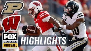 Purdue Boilermakers vs Wisconsin Badgers Highlights  FOX College Football [upl. by Ogg292]