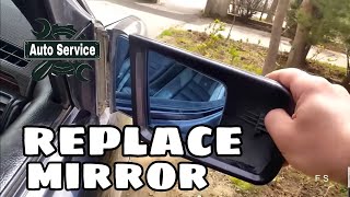 How to Replace Side RearView Mirror Мercedes w210 [upl. by Nosrak]