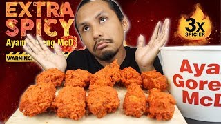 aku telan 10 ketul Ayam Goreng McD 3x spicy mukbang malaysia [upl. by Eerolam]