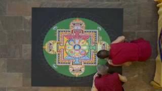 Time Lapse Making of a Mandala The Crow Collection of Asian Art [upl. by Dulcine398]