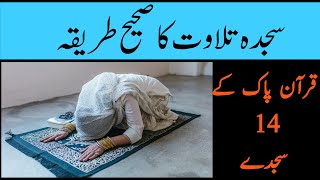 Sajda E Tilawat Ka Sunnat Tariqa  Quran Pak Ke Sajde Kaise Karin  Talawat Sajda Ka Tarika [upl. by Umeko]