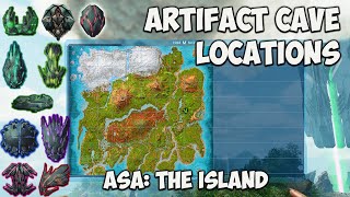 ALL ARTIFACT LOCATIONS  ARK Survival Ascended The Island [upl. by Aleyam]