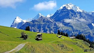 LAUTERBRUNNEN Switzerland  stunning view by DRONE A mustsee video [upl. by Sharyl]