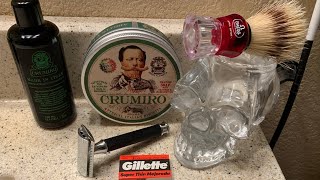 Turbo Razor Abbatte Y La Mantia  Crumiro Soap amp Aftershave Omega Boar amp Gillette Super Thin Blade [upl. by Enytsirhc868]