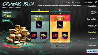 Purchasing New Growing Pack In PUBG Mobile [upl. by Cannell589]