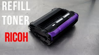 How to refill reset toner cartridge for RICOH AFICIO SP 5200 SP 5210 [upl. by Saiasi]