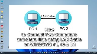 ✨How to Connect Two Computers and share files using LAN Cable on WINDOWS 11 10 amp 81 [upl. by Iroak]