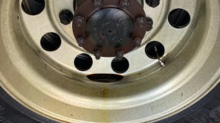 How To Check Freightliner Cascadia Differential Oil levelReplacing Hub Seal [upl. by Lihp]