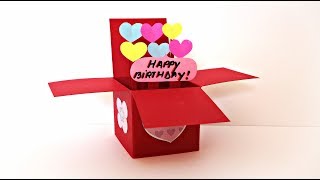 Explosion Box Pop Up Card  Handmade Birthday Gifts  Birthday card DIY  Maison Zizou [upl. by Davenport830]