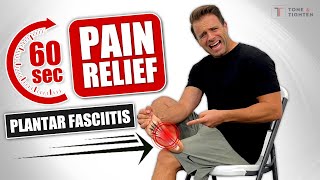 Relieve Plantar Fasciitis Pain In Just 60 Seconds AT HOME [upl. by Jelks550]