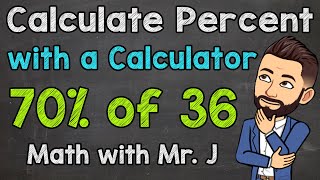 Calculate Percent with a calculator  Finding a Percentage [upl. by Huai]