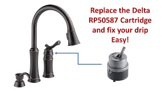 How to replace the Delta RP50587 singlehandle cartridge on a Delta Lakeview faucet [upl. by Harrington]