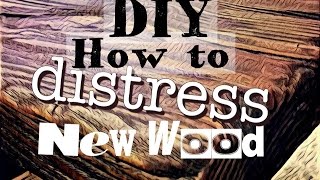 How to Distress Wood  AMAZING Results weathered DIY [upl. by Eurydice743]