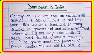 Essay On Corruption in India  simple essay writing [upl. by Nodnal]