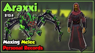 RS3  2138 Araxxi  Melee Araxxi Minion Skip  Vestments of Havoc amp t95 Leng swords 6 [upl. by Khalin]