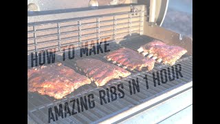 1 Hour Ribs On The Grill How To [upl. by Zirkle]