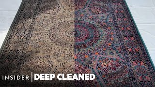 Persian Rug Gets First Clean In 20 Years  Deep Cleaned  Insider [upl. by Ciel]