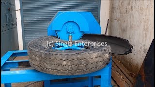 Tyre Cutting MachineSidewall3 Piece Cutting  Pyrolysis Plant  Singla Enterprises  SETCM318 [upl. by Anyg]