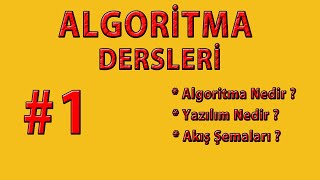 ALGORİTMA DERSLERİ  DERS 1 Algoritma Nedir   Yazılım Nedir   Akış Şemaları Nelerdir [upl. by Iuqcaj743]