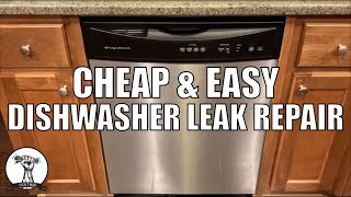 EASY FIX Dishwasher Leak  How to Fix a Leaking Dishwasher [upl. by Bibbye]